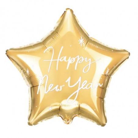 Ballon Standard Étoile Happy New Year Nouvel An – Party Deco