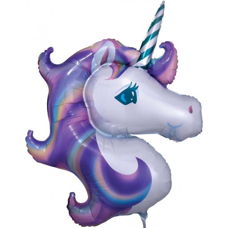 Ballon Alu Tête de Licorne Parme