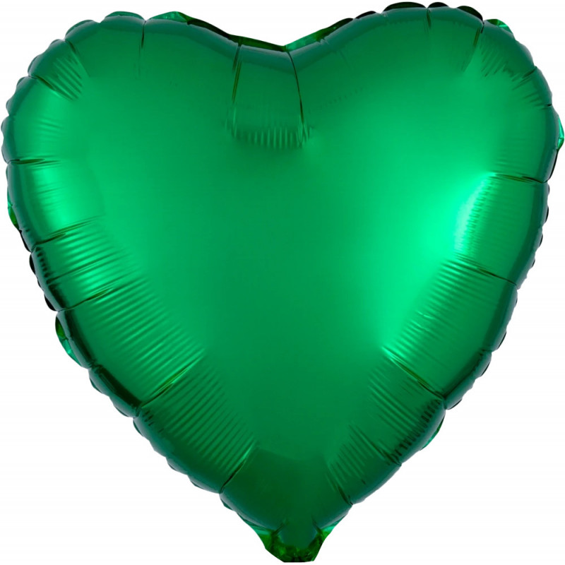 Ballon Alu Coeur Vert métallisé Anagram