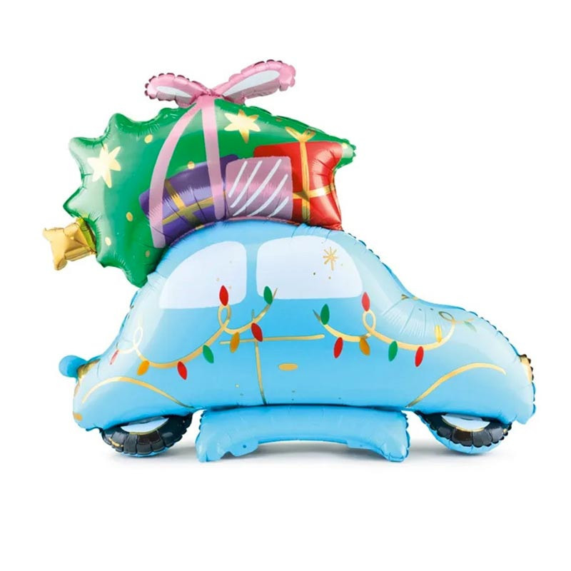 Ballon Qui Tient Debout Voiture de Noël avec Sapin – Party Deco