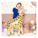 Ballon Alu XL Girafe Crème et Doré Chromé - Party Deco