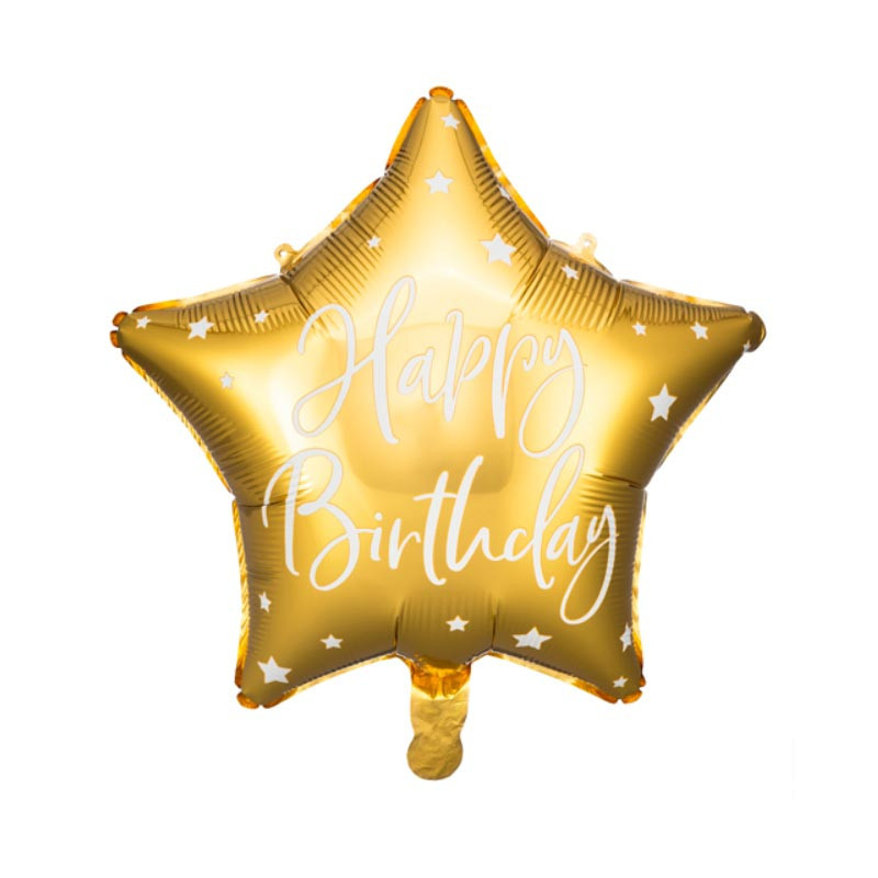 Ballon Aluminium Mylar Étoile – Doré – 48 cm – PartyDeco