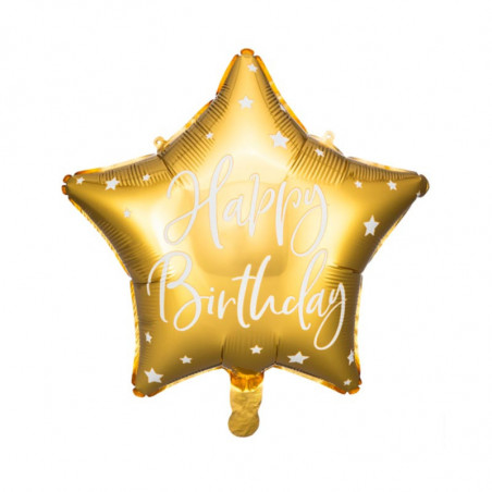 Ballon Aluminium Mylar Étoile – Doré – 48 cm – PartyDeco