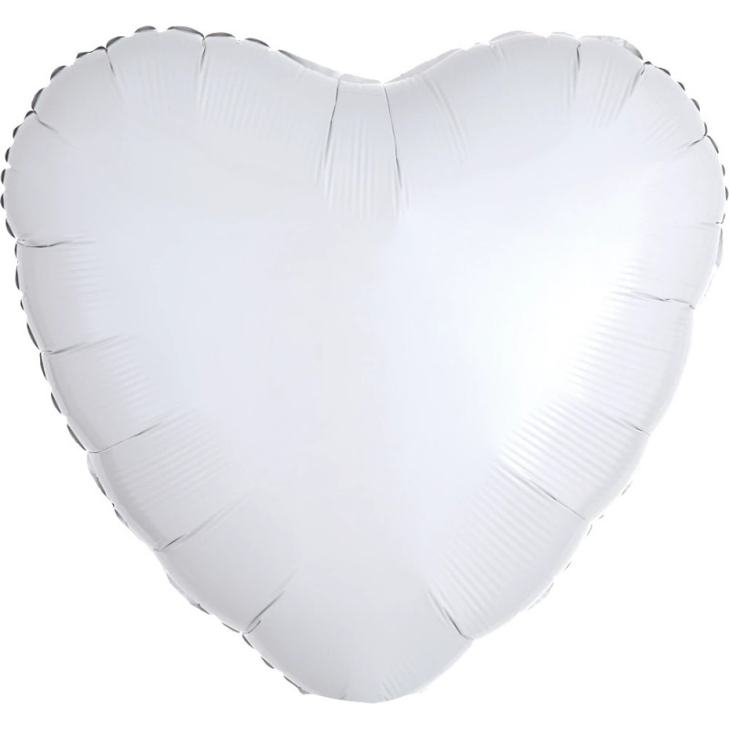 Ballon Alu Coeur Blanc mat Anagram
