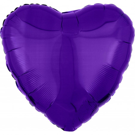 Ballon Cœur Violet nacré Anagram
