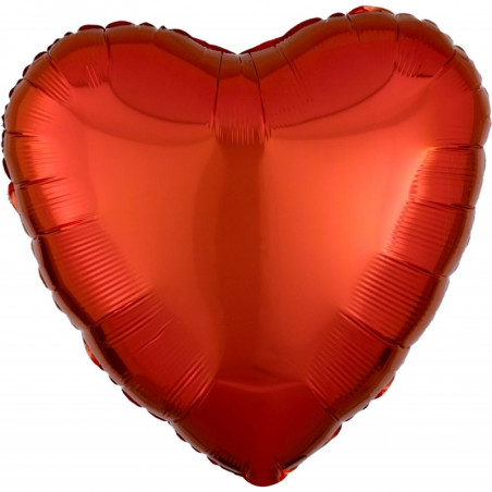 Ballon Cœur Orange Nacré Anagram