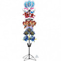 Présentoir à Ballons Noir Métal pour 90 Ballons sur Tige - Hauteur 173 cm