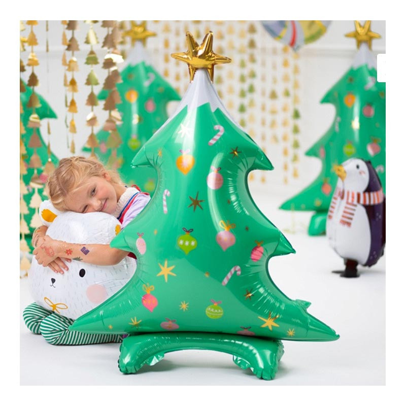 Ballon Qui Tient Debout Sapin de Noël Vert – Party Deco