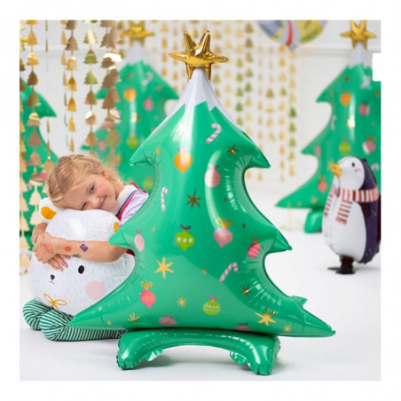 Ballon Qui Tient Debout Sapin de Noël Vert – Party Deco