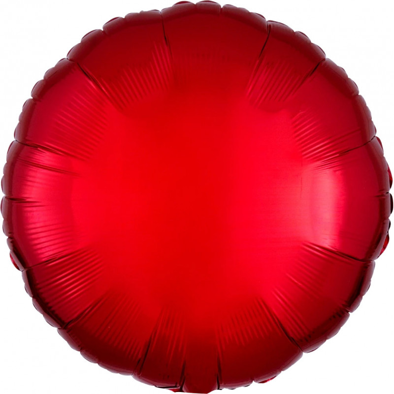 Ballon Alu Rond Rouge métallisé Anagram