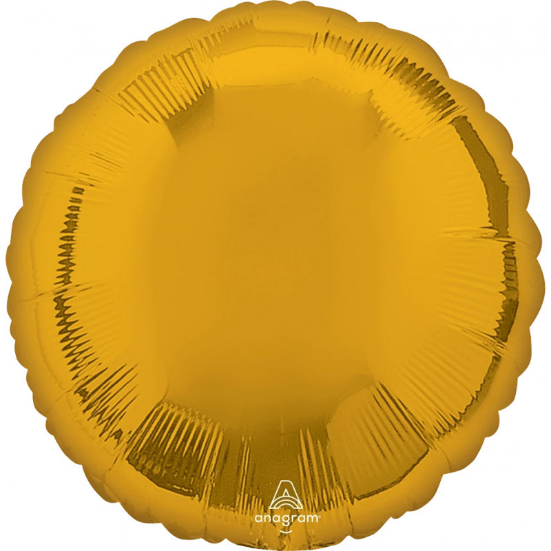 Ballon Alu Rond Doré métallisé Anagram