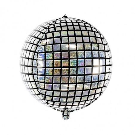 Ballon ORB holographique boule à facettes – 40 cm – PartyDeco