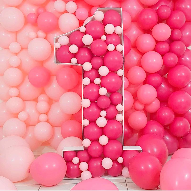 100 Mini Ballons Latex 12cm – Rose clair -  Party Deco