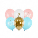 Sachet de 6 Ballons Latex Gender Reveal Boy or Girl ?