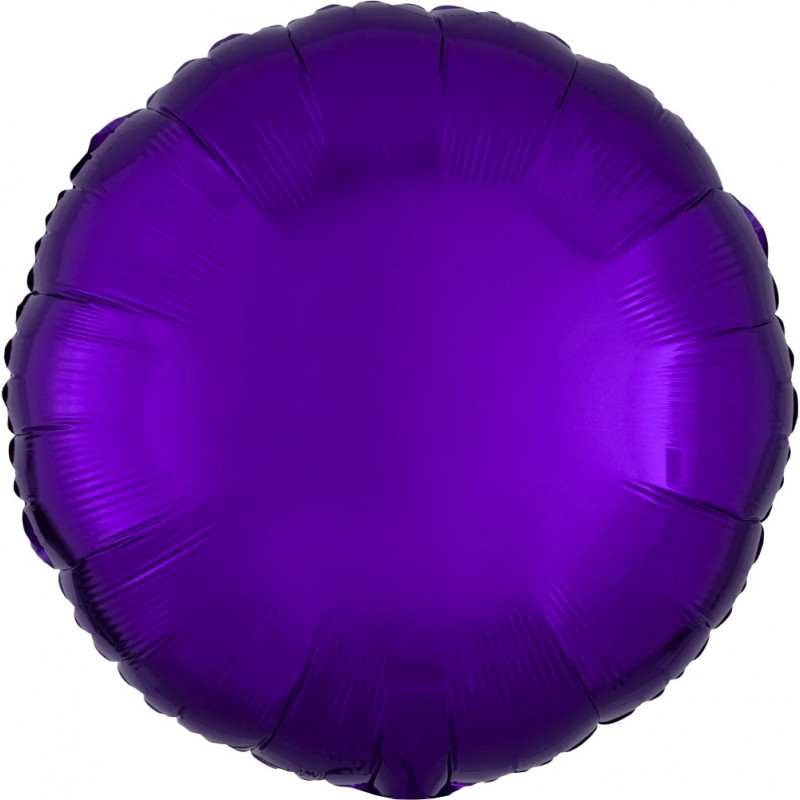 Ballon Mylar Rond Violet nacré Anagram