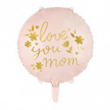 Ballon Mylar Rond Rose Poudré Love You – 45 cm – Party Deco