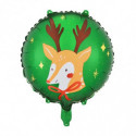 Ballon Alu Rond Renne du Père Noël – Party Deco
