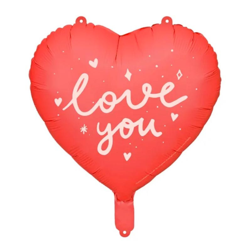 Ballon Mylar Coeur Rouge Love You