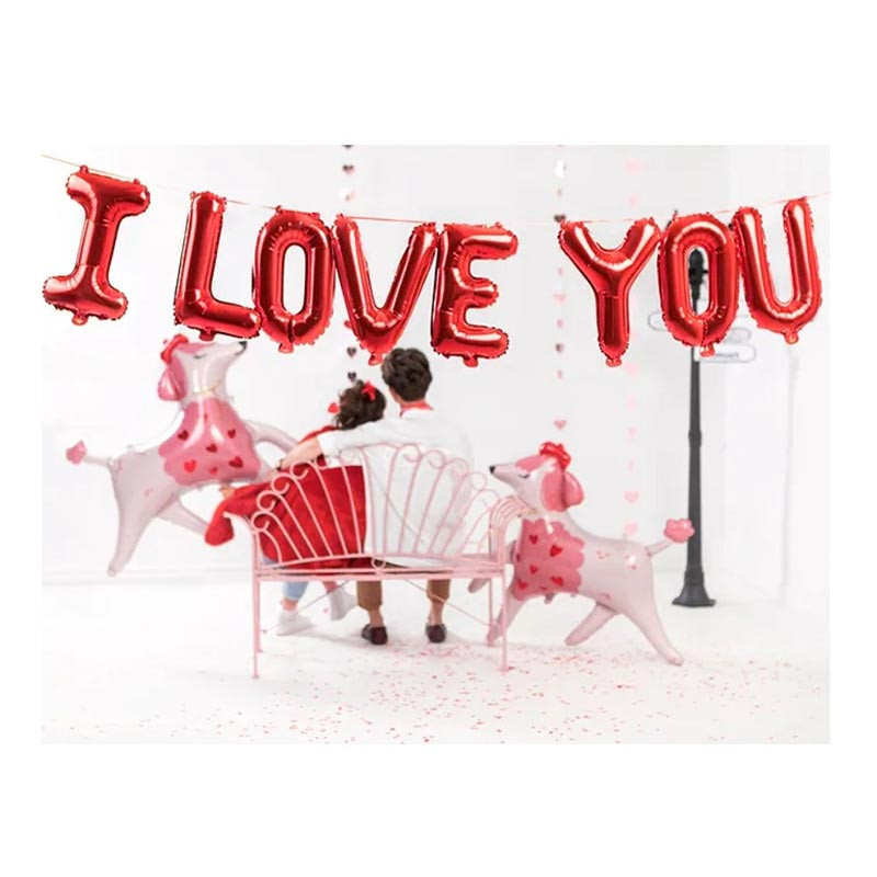 Ballons Lettres - I LOVE YOU 35cm x 3m - Party Deco