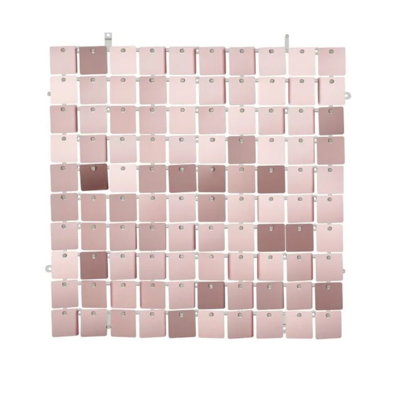 Panneaux Mur à Paillettes 30 X 30cm Sequin Rose