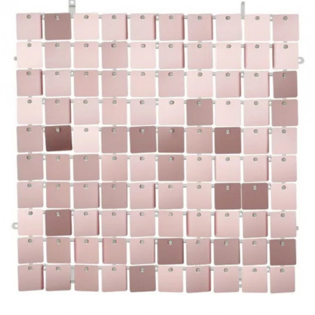 Panneaux Mur à Paillettes 30 X 30cm Sequin Rose