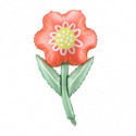Ballon mylar Fleur rouge - Party Deco