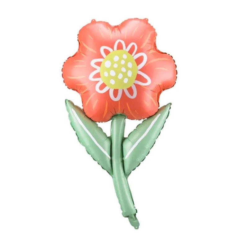 Ballon mylar Fleur rouge - Party Deco