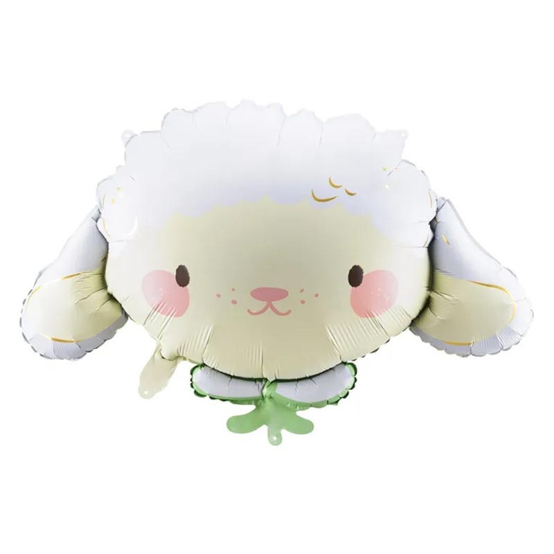 Ballon Aluminium Mouton Brebis Blanc Mat - Party Deco