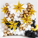 Ballon Mylar 3D Étoile Étincelle Noir Mat 95 cm – Party Deco