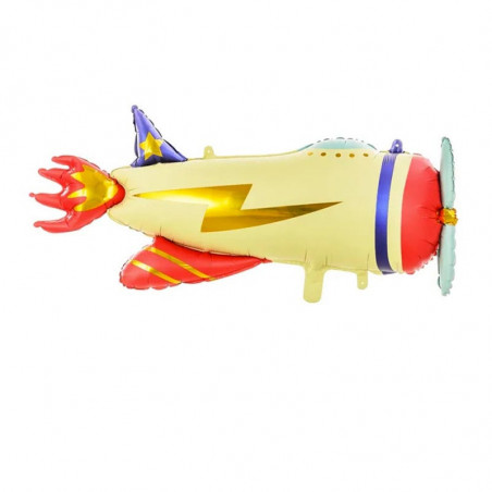 Ballon Alu Avion Rouge – 92 cm – Party Deco
