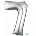 Ballon Alu Chiffre 7 Sept - Argent Anagram