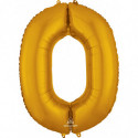 Ballon Alu Chiffre 0 Zéro - Doré Anagram