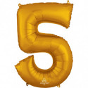 Ballon Alu Chiffre 5 Cinq - Doré Anagram