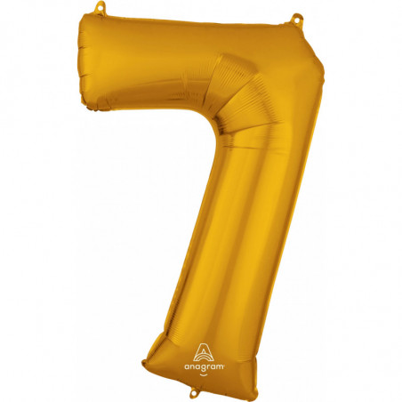 Ballon Alu  Chiffre 7 Sept - Or Anagram