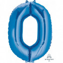 Ballon Alu Chiffre 0 Zéro - Bleu Foncé Anagram