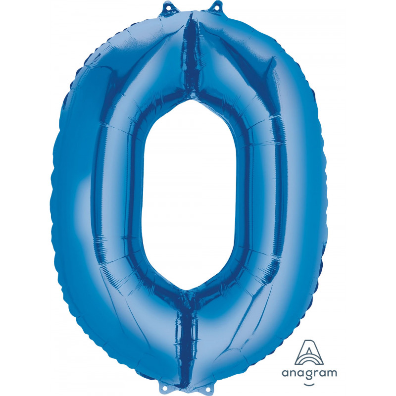 Ballon Alu Chiffre 0 Zéro - Bleu Foncé Anagram