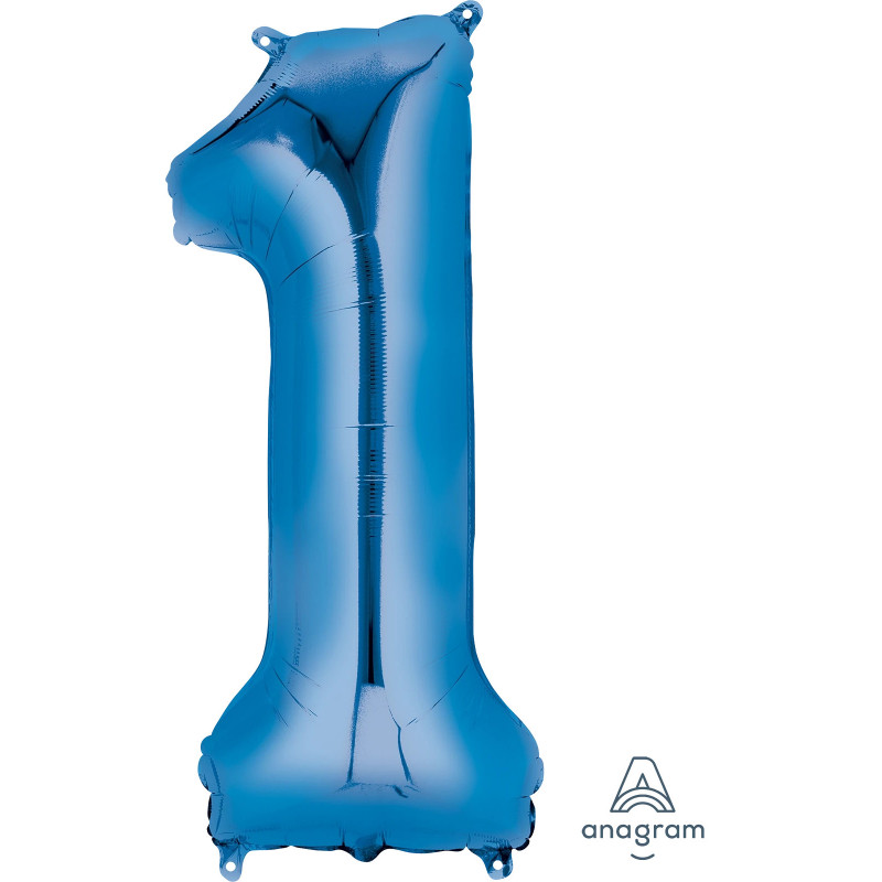 Ballon Alu Chiffre 1 Un - Bleu Foncé Anagram