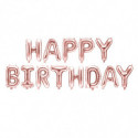 Ballons Lettres « Happy Birthday » – PartyDeco – Rose Gold