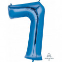 Ballon Alu Chiffre 7 Sept - Bleu Foncé Anagram