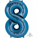 Ballon Alu Chiffre 8 Huit - Bleu Foncé Anagram