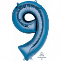 Ballon Alu Chiffre 9 Neuf - Bleu Foncé Anagram