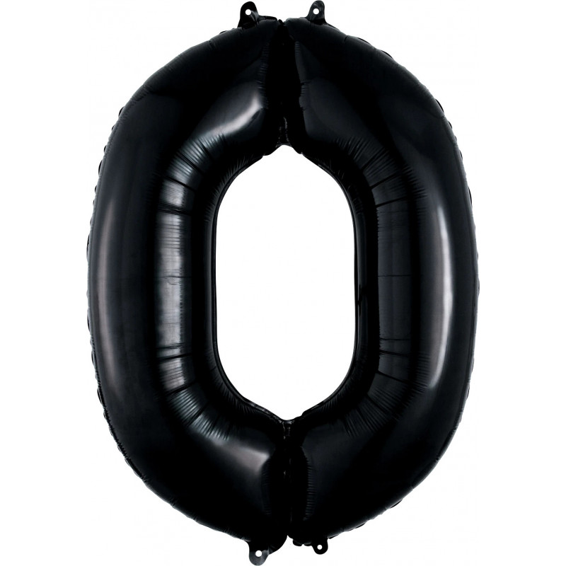 Ballon Alu Chiffre 0 Zéro - Noir Anagram