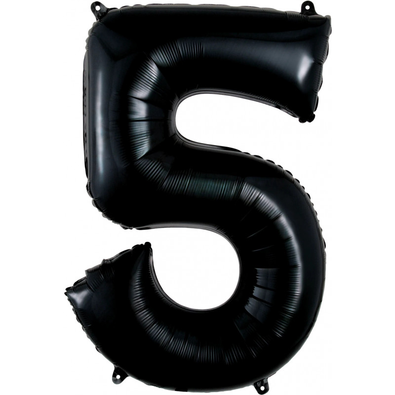 Ballon Alu Chiffre 5 Cinq - Noir Anagram