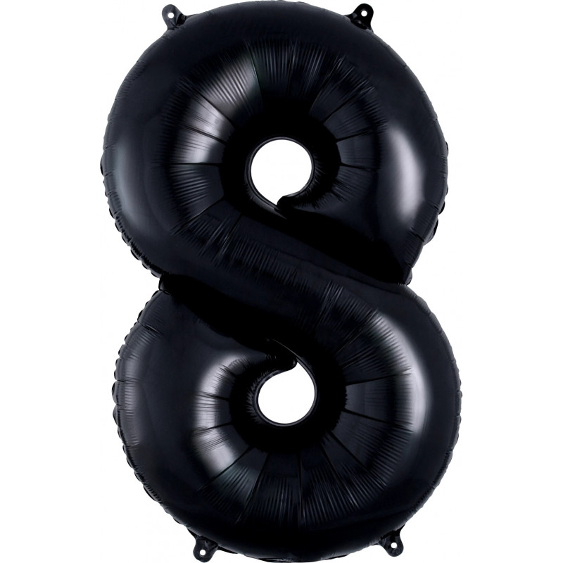 Ballon Alu Chiffre 8 Huit - Noir Anagram