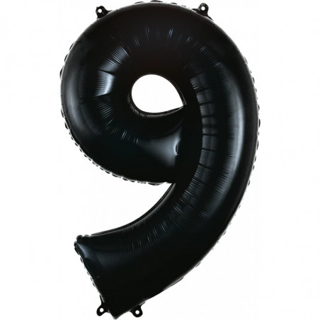 Ballon Alu Chiffre 9 Neuf - Noir Anagram