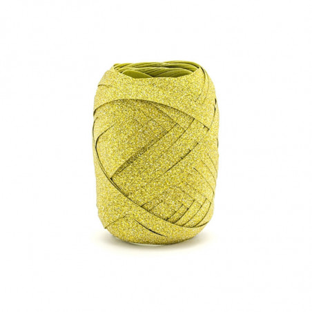 Ruban Bolduc Effet Glitter Paillettes – Doré