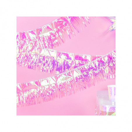 Guirlande à franges holographiques – Party Deco