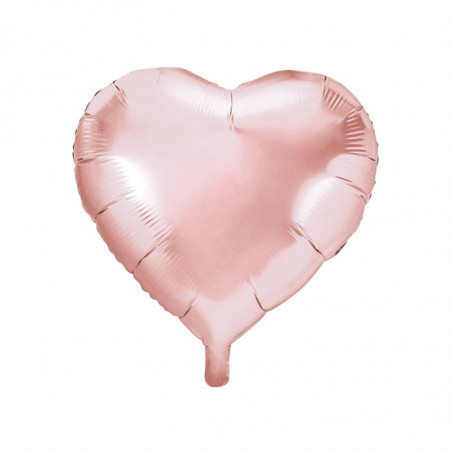 Ballon Aluminium Cœur – Rose Gold – 45 cm (18") – PartyDeco