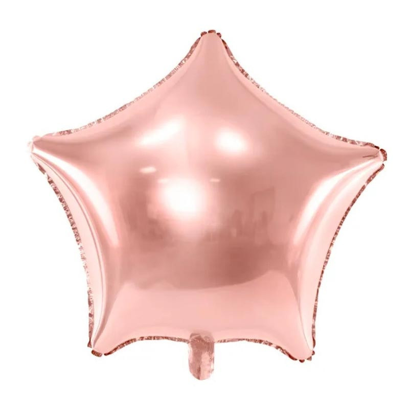 Ballon Aluminium Mylar Étoile – Rose Gold – 48 cm – PartyDeco