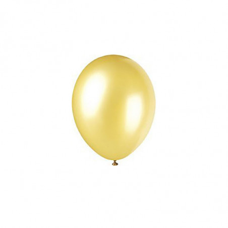 100 Ballons Latex Doré Nacré 30 cm – Party Deco